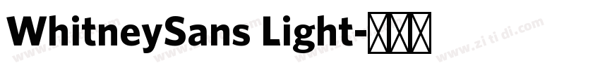 WhitneySans Light字体转换
